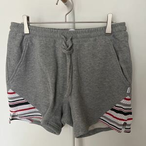 gowear メンズショートパンツ M メンズハーフパンツ　スウェットショートパンツ レッドネイビーボーダー　メンズスウェット　日本製