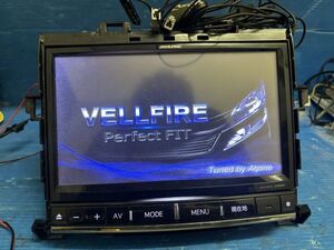 アルパイン　EX009V-AV　ヴェルファイア　ナビ枠セット　メモリーナビ　中古　103104JO