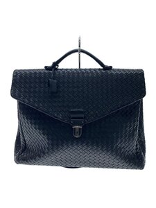 BOTTEGA VENETA◆バッグ/レザー/BLK/無地