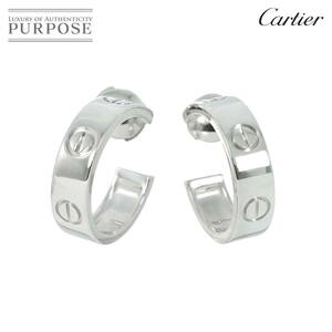 カルティエ Cartier ラブ ピアス K18 WG ホワイトゴールド 750 フープ LOVE Earrings Pierced 90234090