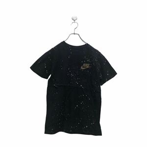 NIKE 半袖 ロゴ Tシャツ キッズ L ナイキ ブラック ゴールド バックプリント 古着卸 アメリカ仕入 a604-5186