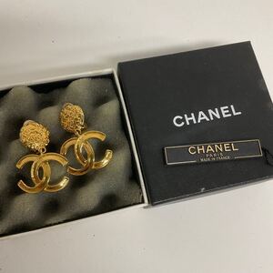 営KZ539-60◆ CHANEL／シャネル 95A ココマーク ゴールドカラー ヴィンテージ イヤリング 箱あり