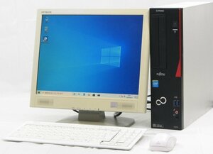 富士通 ESPRIMO D583/K FMVD12011 ■ 15インチ 液晶セット ■ Celeron-G1840/DVDROM/省スペース/Windows10 デスクトップ