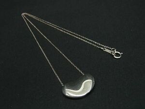 1円 ■美品■ TIFFANY＆Co ティファニー エルサペレッティ ビーン SV925 ネックレス ペンダント アクセサリー シルバー系 FD6288