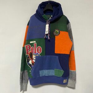 新品 未使用品 定価 61600円 ポロ カントリー リペア 加工 パッチワーク スウェット パーカー M polo country Ralph Laurenラルフローレン