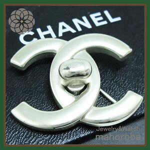 CHANEL シャネル ココマーク ターンロック ブローチ シルバー