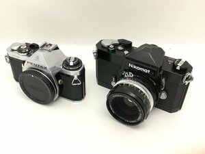 Nikon Nikomat FT / NIKKOR-H・C Auto 1:2 f=50mm / PENTAX ME 一眼レフカメラ ボディ 2点 まとめ ジャンク 中古【MA050045】