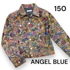 美品✨ANGEL BLUEエンジェルブルー　総柄デニムジャケット　150cm