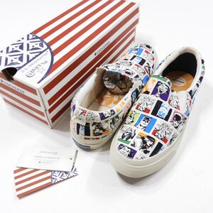 箱付 CONVERSE コンバース 1C1087 SKIDGRIP DC SLIP-ON size 27.5 #26566 スキッドグリップ スリッポン ローカット 総柄