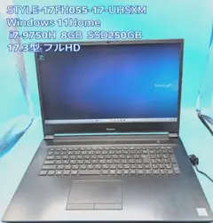 美品　イイヤマ　i7/9750H/SSD・250GB/8GB/17.3型　ノート