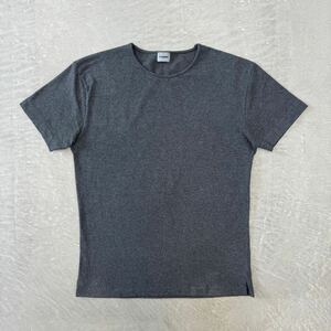 美品◆ジルサンダー◆クルーネック◆Tシャツ◆グレー◆S◆JIL SANDER コットン カットソー 半袖 半袖Tシャツ 無地 メンズ カジュアル