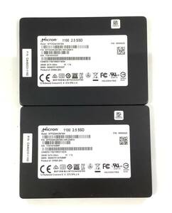 S6061836 Micron SATA 256GB 2.5インチ SSD 2点【中古動作品】