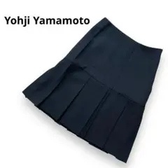 Yohji Yamamoto　ヨウジヤマモト　プリーツスカート　黒　S