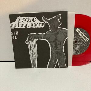 7インチ ZOUO The Final Agony CRUST WAR カラー盤