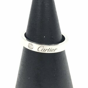 Cartier C ドゥ カルティエ ウェディング ダイヤリング Pt950 NT1588 総重量5.3g イニシャル刻印有り【CFBB7008】