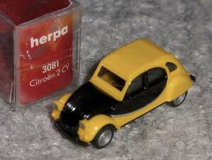 1/87 シトロエン 2CV イエロー　黒 Citroen