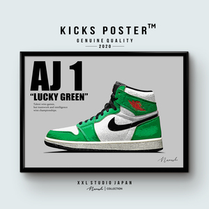 AJ1 エアジョーダン1 ハイ ラッキーグリーン LUCKY GREEN キックスポスター 送料無料 AJ1-76