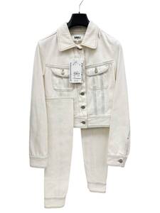 MM6 (エムエムシックス) Maison Margiela メゾンマルジェラ 22ss 変形 デニムジャケット S62AN0064 S30460 38 ホワイトブルー/028