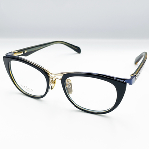 メガネフレーム Ties タイズ Ciao pro type one ネイビー フルリム チタニウム 日本製 メガネ 眼鏡 新品未使用 送料無料
