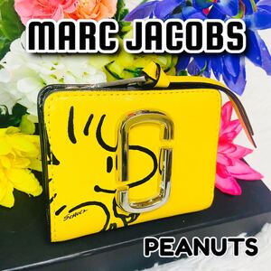 本革●MARC JACOBS●マークジェイコブス ●スナップショット●財布●レザー●二つ折りウォレット●イエロー●レディース●