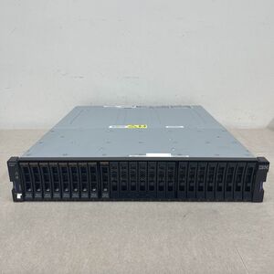 @T01015【初期化・WEBツール確認済み】IBM Storwize V5000 (2078-124)/コントローラー(FRU PN:01LJ608)2基/SFF*24/SAS HDD300GB*9/レール付