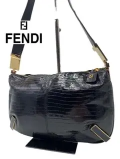 FENDI フェンディ　リザード　本革　ワンショルダーバッグ　ハンドバッグ　希少