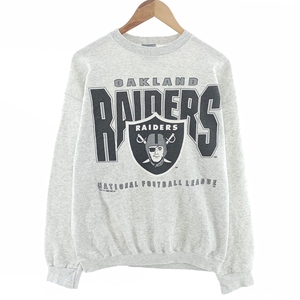 古着 90年代 LOGO7 NFL LAS VEGAS RAIDERS ラスベガスレイダース スウェットシャツ トレーナー USA製 メンズL相当 ヴィンテージ /eaa403373