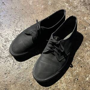 COMME des GARCONS HOMME PLUS レザー ヒールロゴパッチスニーカー スウェード コムデギャルソンオムプリュス 