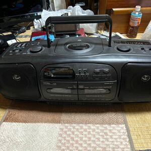 中古　ユピテル　CD、ラジオカセットレコーダー　YG-P85 箱・説明書、リモコン付き