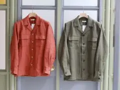 niuhans LINEN OPEN COLLAR SHIRT JACKET