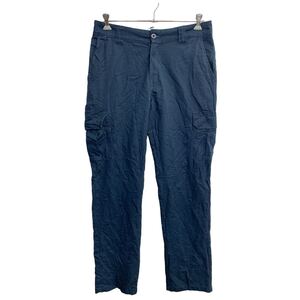 Dickies ワークパンツ W34 ディッキーズ カーゴパンツ スリムストレート ネイビー 古着卸 アメリカ仕入 2403-875