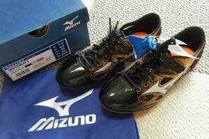 ミズノ　MIZUNO　GEO STREAK 2　トラック競技用高性能スパイクシューズ／ベルト装備　黒色　サイズ 25.5㌢　短/中距離専用　定価 22,550円