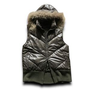 Japanese Label 00s Fur Shining Puffer Vest Archive ifsixwasnine lgb l.g.b. 14th addiction kmrii goa obelisk アーカイブ ベスト