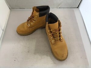 【TIMBERLAND】ティンバーランド　レディス編み上げブーツ　キャメルブラウン　ヌバックレザー　22.5cm　SY02-FX0