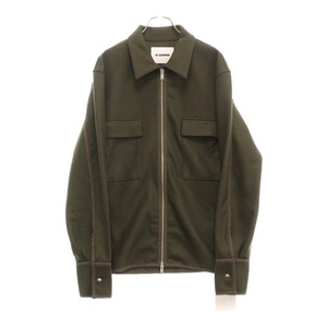 JIL SANDER ジルサンダー 22AW WOOL MELTON JACKET ジップアップ ウールジャケット ブルゾン カーキ J21DL0045 J40045