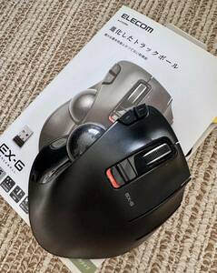 完動品】ELECOM EX-G ワイヤレストラックボール親指操作タイプ M-XT2DRBK （ブラック） 5ボタン