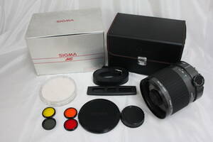 【外観美品】 シグマ Sigma Mirror-Telephoto 600mm F8 Multi-Coated 三脚座付き 付属品多数 オリンパスマウント ミラーレンズ v6488