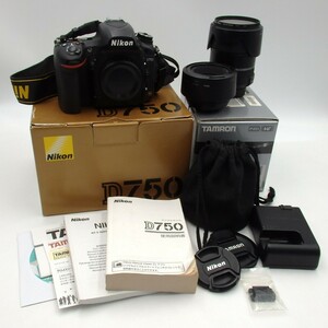 1円〜 Nikon ニコン D750 デジタル一眼レフカメラ レンズ2点 箱付 動作確認済 現状品 y130-3177133【Y商品】