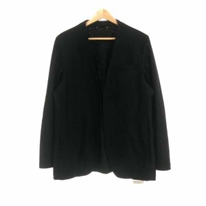 SOPHNET. ソフネット 21AW WOOL JERSEY NO COLLOR JACKET ウールジャージ―ノーカラージャケット ブラック サイズ:S メンズ IT99DM1T4SV4