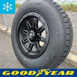 冬タイヤ 265/65R17 GOODYEAR ICENAVI SUV 17インチ 139.7 新品 タイヤホイールセット FJクルーザー ハマーH3 エスカレード マットブラック