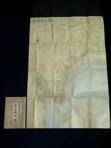 戦前「地番入 釜山案内図」昭和12年発行 51.5×75.5cm（商品説明内に詳細画像あり）日韓併合 日帝時代 朝鮮 韓国 korea 資料 古地図 古写真