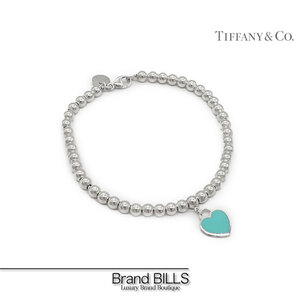 未使用品 Tiffany & Co ティファニー リターントゥティファニー ハートタグ ビーズ ブレスレット 63686077 ティファニーブルー シルバー