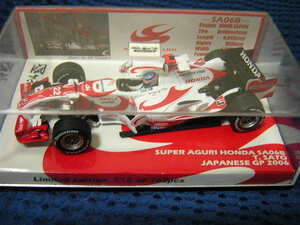 1/43　MINICHAMPS　RacingGear特注　2006年日本GP　スーパーアグリホンダSA06B#22　佐藤琢磨