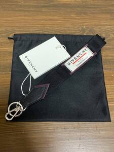 未使用☆[GIVENCHY] LOGO KEY CHAIN ロゴキーチェーン ストラップ キーリング ブラック BK604CK0SL ジバンシー