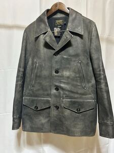 RRL leather car coat ダブルアールエル レザーカーコート ヴィンテージ加工 レザージャケット