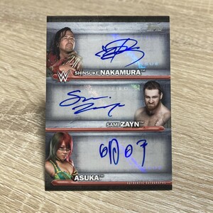 【11枚限定】TOPPS WWE 中邑真輔 ASUKA サミゼイン 直筆サインカード プロレス カード 華名 新日本プロレス SAMI ZAYN 女子プロレス