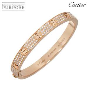 カルティエ Cartier ラブ ブレス パヴェ ダイヤ #16 K18 PG 750 ブレスレット バングル Love Bracelet【証明書付き】 90238111