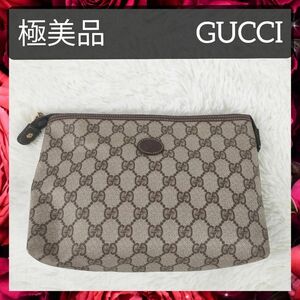 【極美品】送料無料 GUCCI グッチ オールドグッチ クラッチバッグ ポーチ ヴィンテージ GG柄