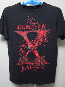 X JAPAN LIVE IN JAPAN 2018 紅に染まった夜 プリントＴシャツ（X JAPAN日本公演2018ライブコンサートグッズ）