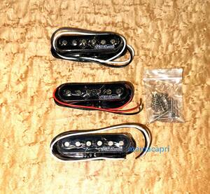 新品 Wilkinson MWVS Staggered Polepiece Stratocaster Pickupスタッガード ポールピースSet Black ウィルキンソン ストラト ピックアップ